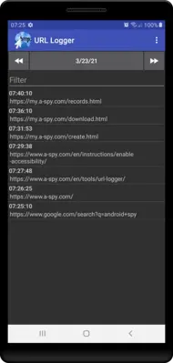 URL Logger android App screenshot 0