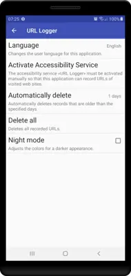 URL Logger android App screenshot 1