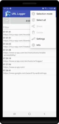 URL Logger android App screenshot 4